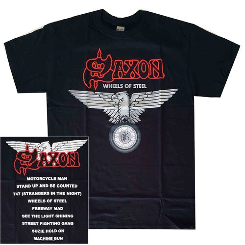 Saxon Wheels Of Steel Track List Shirt [Size: XXL]
