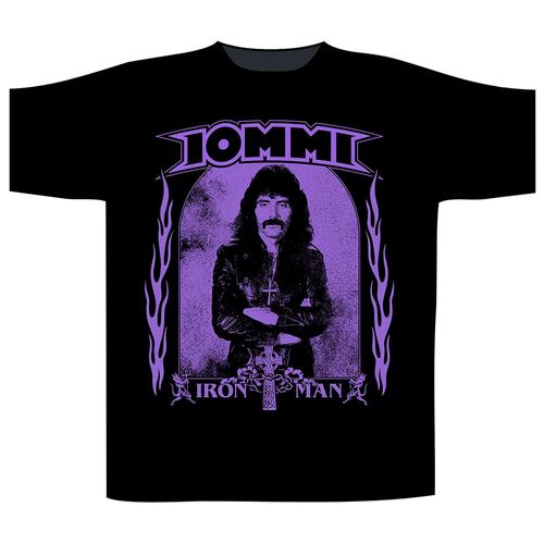 Black Sabbath Tony Iommi Iron Man Purple Print T-Shirt [Size: M]