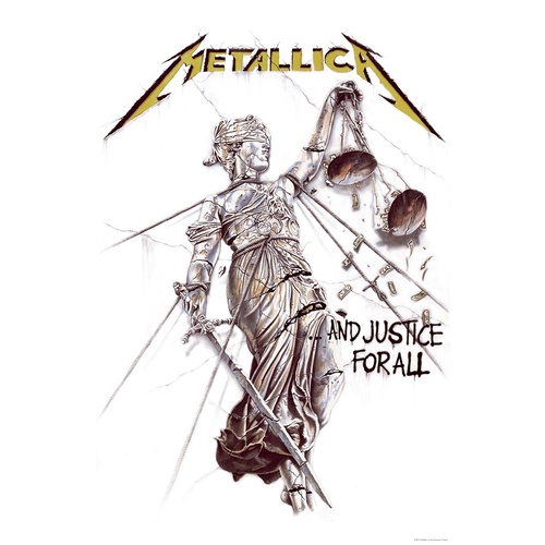 Metallica And Justice for All Premium Fabric Poster Flag