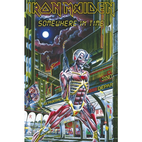 Iron Maiden Somewhere In Time Premium Poster Flag