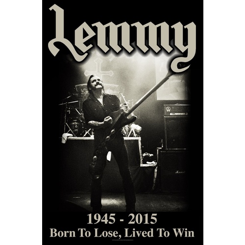 Motorhead Lemmy Lived to Win Poster Flag