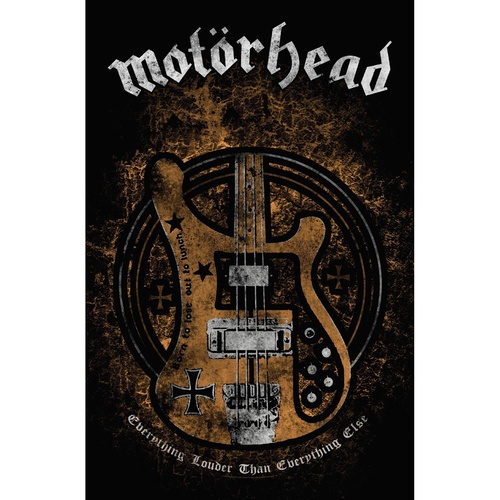 Motorhead Lemmy Bass Guitar Poster Flag