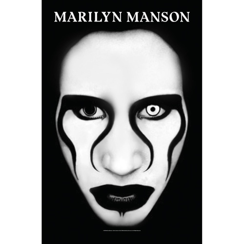 Marilyn Manson Defiant Face Poster Flag