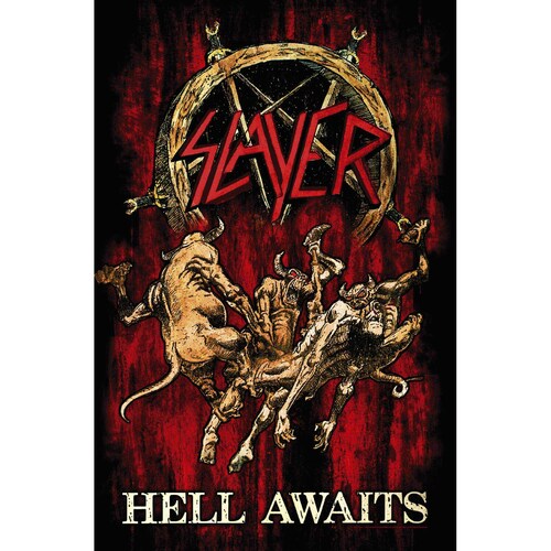 Slayer Hell Awaits Poster Flag