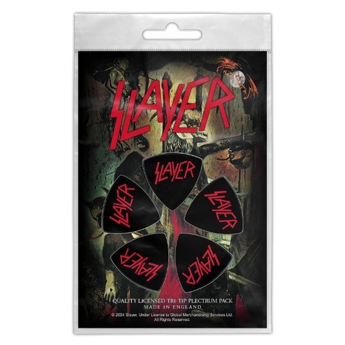 Slayer Logo Tri Tip Guitar Pick Plectrum 5 Pack