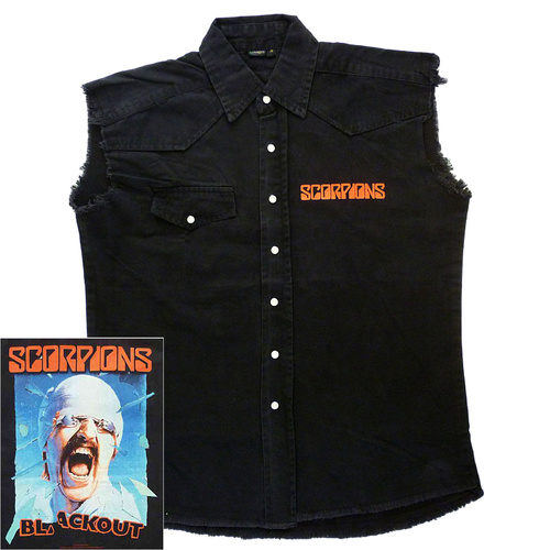 Scorpions Blackout Sleeveless Work Shirt [Size: M]