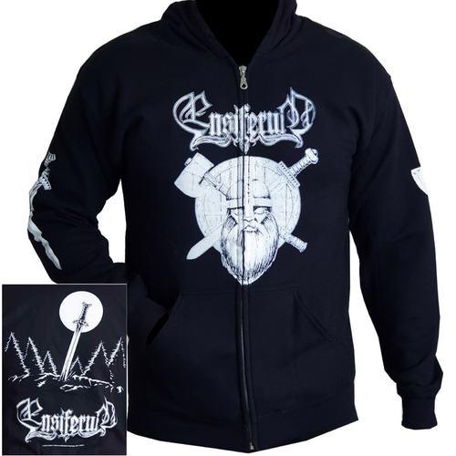 Ensiferum Sword & Axe Zip Hoodie [Size: M]