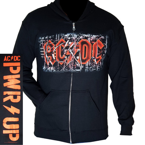 AC/DC Pwr Up Cables Zip Hoodie [Size: M]
