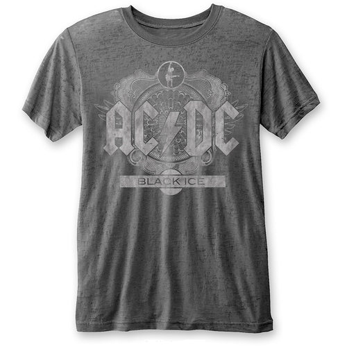 AC DC Black Ice Burn Out Shirt [Size: S]