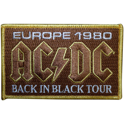 AC/DC Back In Black 1980 Tour Embroidered Patch