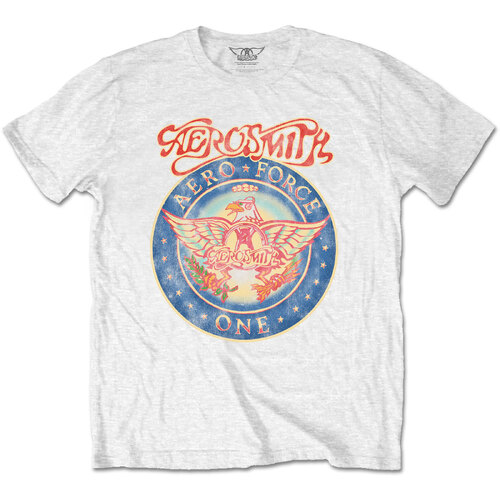 Aerosmith Aero Force White Shirt [Size: S]