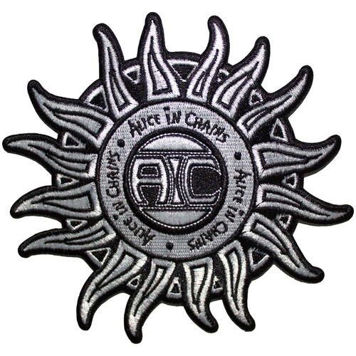Alice In Chains Sun Logo Black & White Large Size Patch