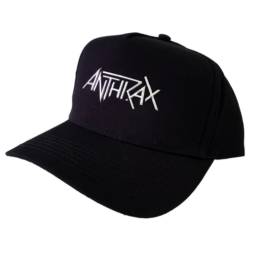 Anthrax Silver Chrome Logo Baseball Cap Hat