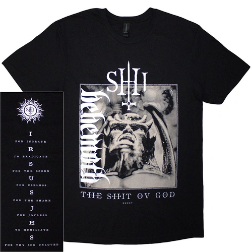 Behemoth The Shit Ov God Vertical Logo Cover Shirt [Size: S]