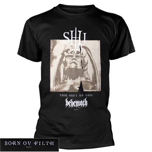 Behemoth The Shit Ov God Parchment Black Shirt [Size: M]