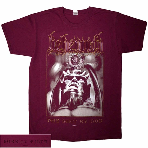 Behemoth The Shit Ov God Cover Red Shirt [Size: S]