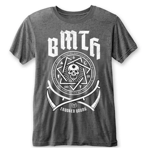 Bring Me The Horizon Crooked Young Burnout Shirt [Size: S]