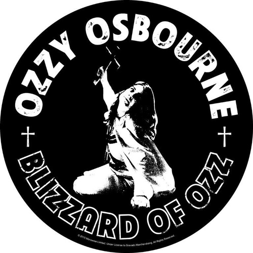 Ozzy Osbourne Blizzard Of Ozz Circular Back Patch