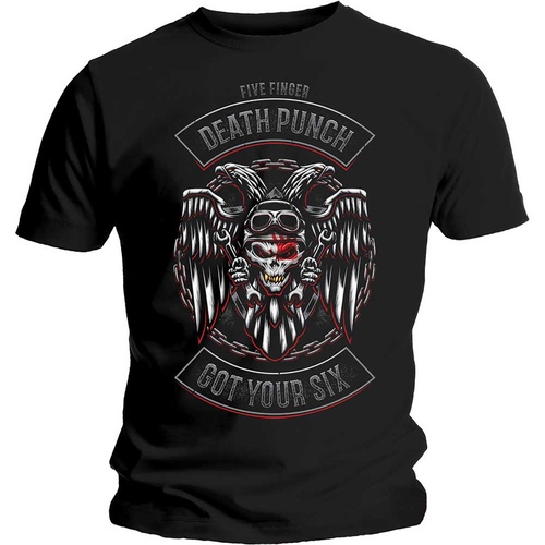 Five Finger Death Punch Biker Badge Shirt [Size: M]