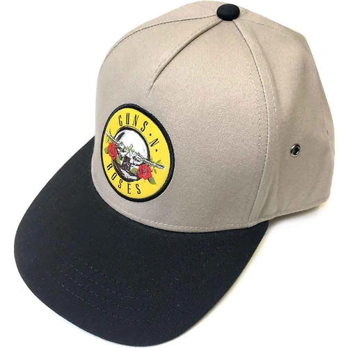 Guns N Roses Circle Logo Black & Sand Snapback Cap Hat