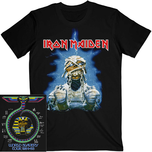 Iron Maiden World Slavery Tour 1984-85 Back Print Shirt [Size: M]