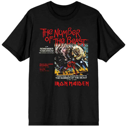 Iron Maiden Number Of Beast Vinyl Promo Sleeve Shirt [Size: S]