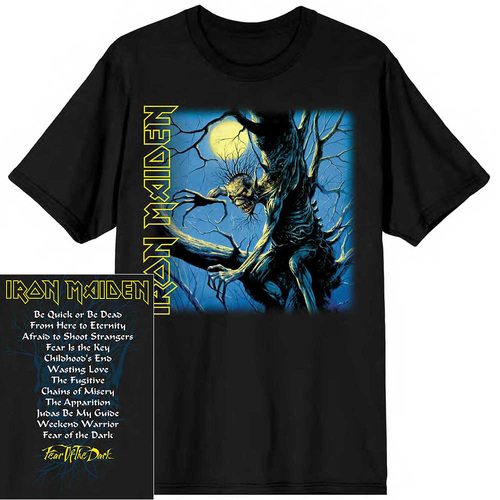 Iron Maiden Fear Of The Dark Track List Shirt [Size: L]