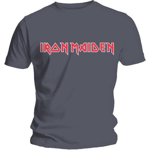 Iron Maiden Classic Logo Charcoal Shirt [Size: S]