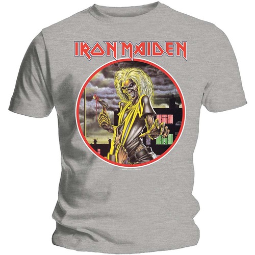 Iron Maiden Killers Circle Grey Shirt [Size: S]