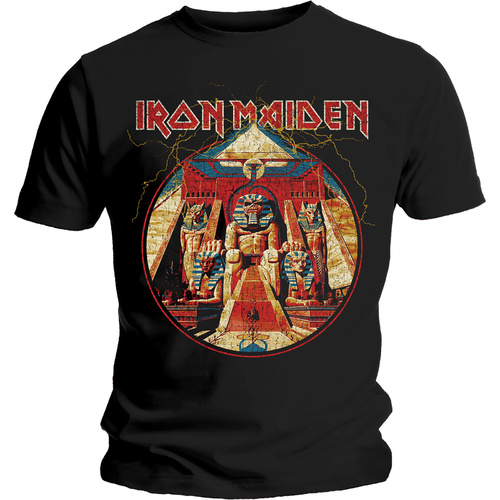 Iron Maiden Powerslave Lightning Circle Shirt [Size: S]