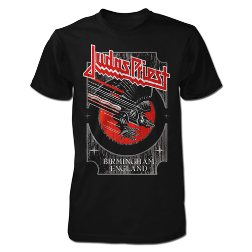 Judas Priest Silver & Red Vengeance Shirt [Size: M]