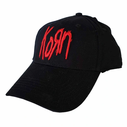Korn Red Logo Black Baseball Cap Hat