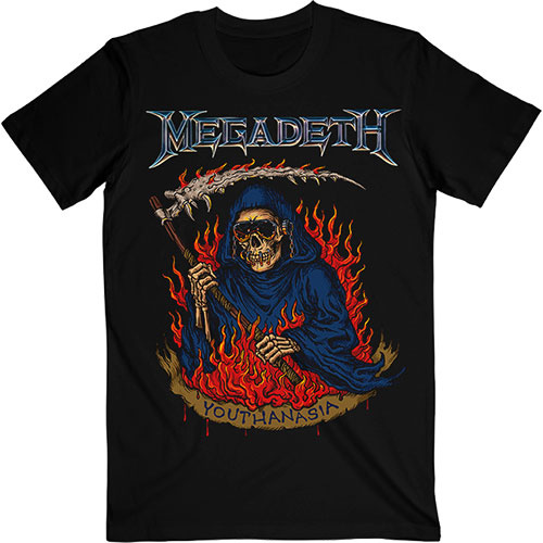 Megadeth Youthanasia Flames Shirt [Size: L]