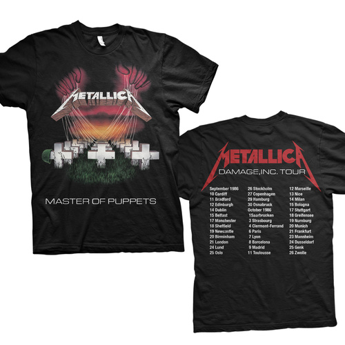 Metallica Master Of Puppets European Tour '86 Shirt [Size: XXL]