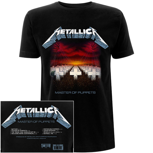 Metallica Master Of Puppets Tracks Shirt [Size: S]
