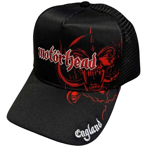 Motorhead England Red Warpig Mesh Back Cap Hat