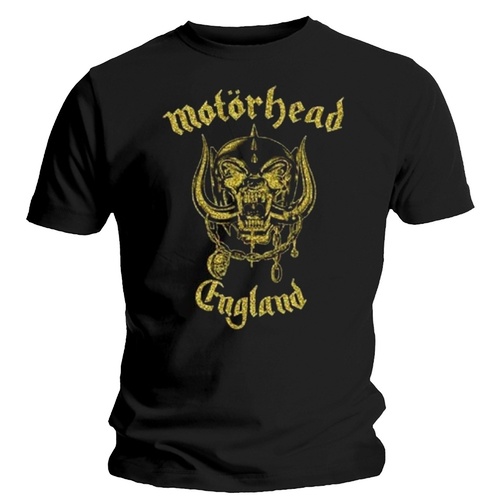 Motorhead England Classic Gold Shirt [Size: S]