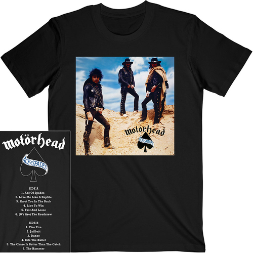 Motorhead Ace Of Spades Album Track List Shirt [Size: S]