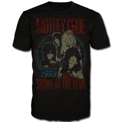 Motley Crue Shout At The Devil Vintage World Tour Shirt [Size: XL]