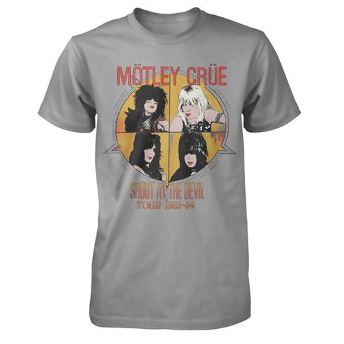 Motley Crue Shout At The Devil Vintage Grey Shirt [Size: S]