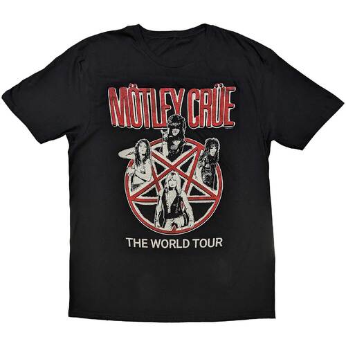 Motley Crue Vintage World Tour Pentagram Shirt [Size: S]