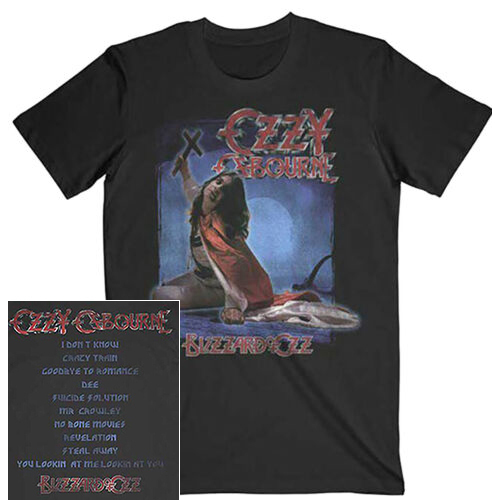 Ozzy Osbourne Blizzard Of Ozz Track List Shirt [Size: S]