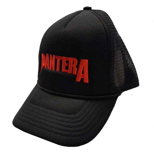 Pantera Red Logo Mesh Back Cap Hat