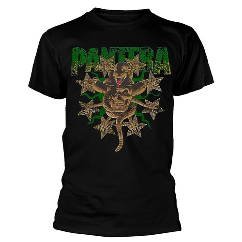 Pantera Skull & Snake Diamante Embellished Shirt [Size: M]
