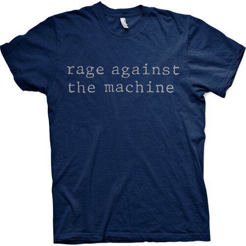 Rage Against The Machine Original Logo Navy Shirt [Size: S]