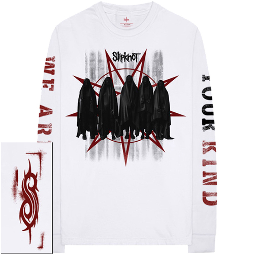 Slipknot Shrouded Group White Long Sleeve Shirt [Size: S]