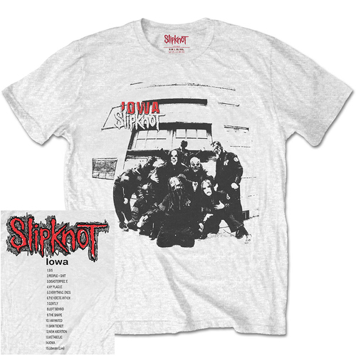 Slipknot Iowa Track List White Shirt [Size: S]