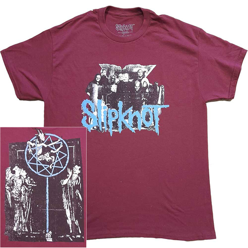Slipknot Goat Logo Demon Maroon Shirt [Size: XXL]