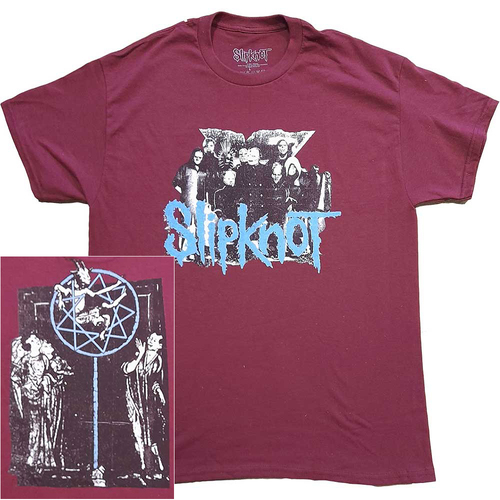Slipknot Goat Logo Demon Maroon Shirt [Size: S]