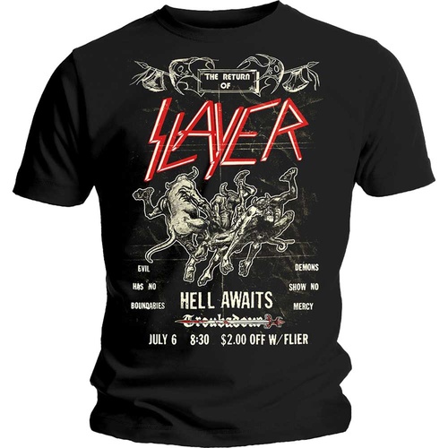 Slayer Hell Awaits Vintage Flyer Shirt [Size: S]
